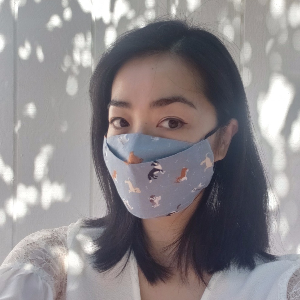 Cute Puppies Dog Breathable Face Mask w Pocket